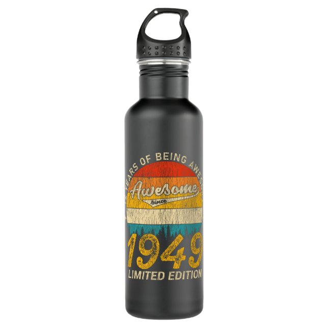 Bouteille D'eau 76 ans 1949 Retro Awesome 76e anniversaire Cadeau (Devant)