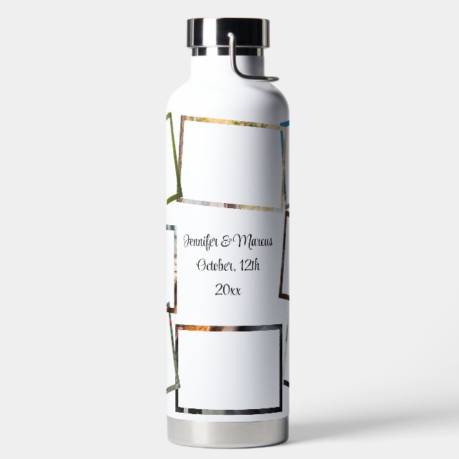 Bouteille D'eau 8 Mariage photo Modèle Personnaliser le texte chau (Droite)