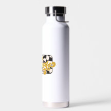 Bouteille d'eau à damier Bobcats : Or