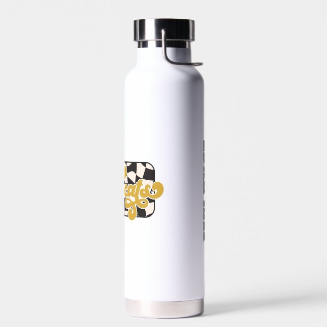 Bouteille d'eau à damier Bobcats : Or (Gauche)