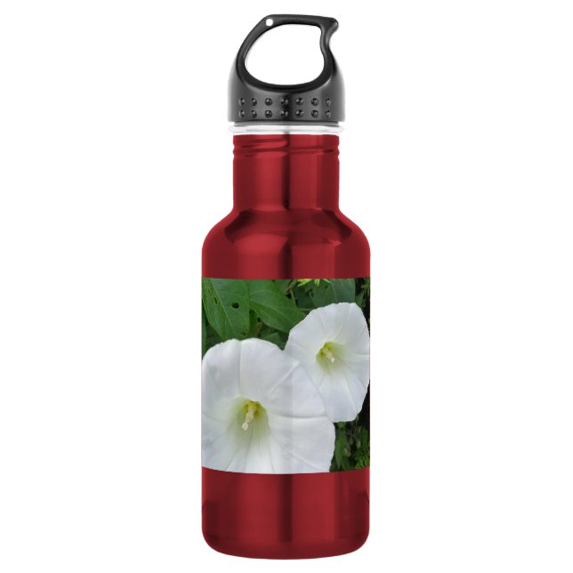 Bouteille d'eau à fleur blanche (Devant)