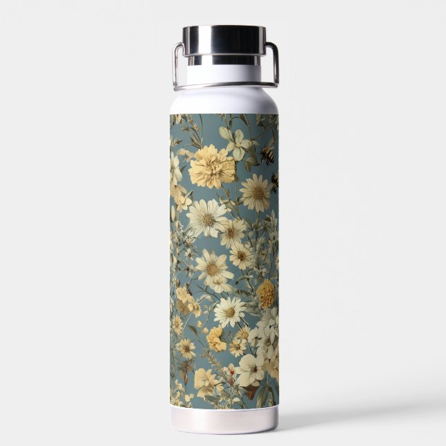 Bouteille d'eau à fleurs (22 oz) (Arrière)