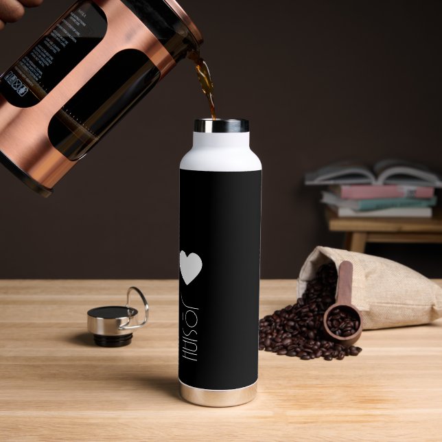 Bouteille d'eau à monogramme en forme de cœur avec (Gym)