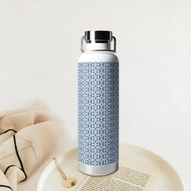 Bouteille d'eau à motif de cercle bleu (Créateur téléchargé)