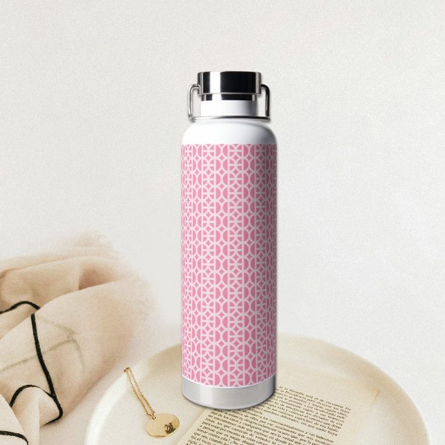 Bouteille d'eau à motif de cercle rose (Créateur téléchargé)