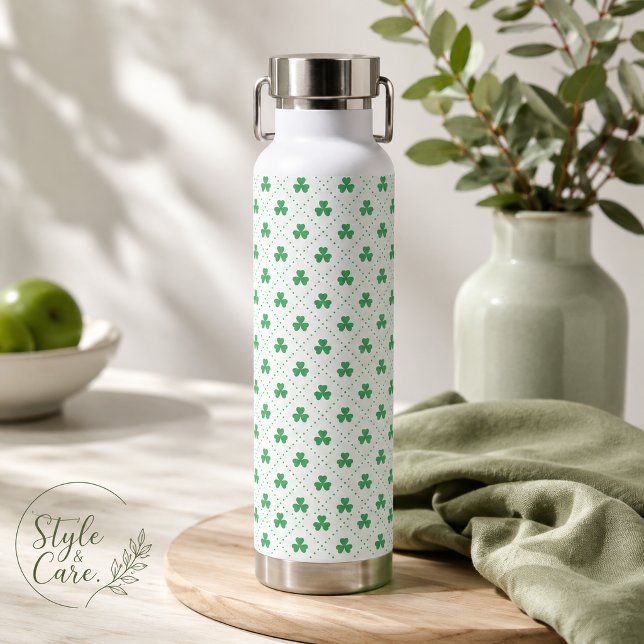 Bouteille d'eau à motif de trèfle élégant pour le  (Stylish Clover Pattern Water Bottle for Everyday)