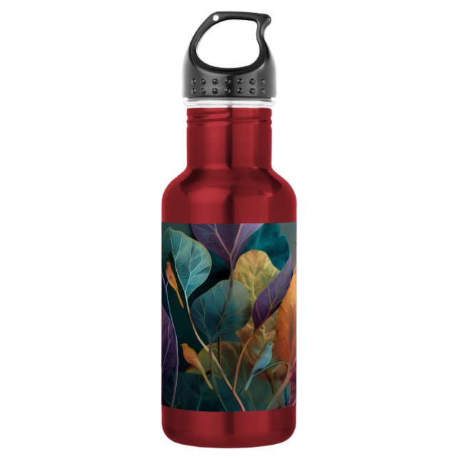Bouteille d'eau à motif oiseaux et botanique Orang (Devant)