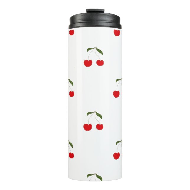 Bouteille d'eau à motifs de cerisier moderne rusti (Devant)