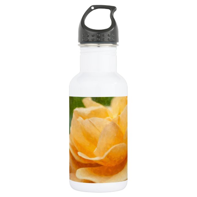 Bouteille d'eau à peinture Rose orange (Devant)