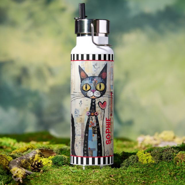 Bouteille d'eau Abstraite Kitty Thor (Couvercle)