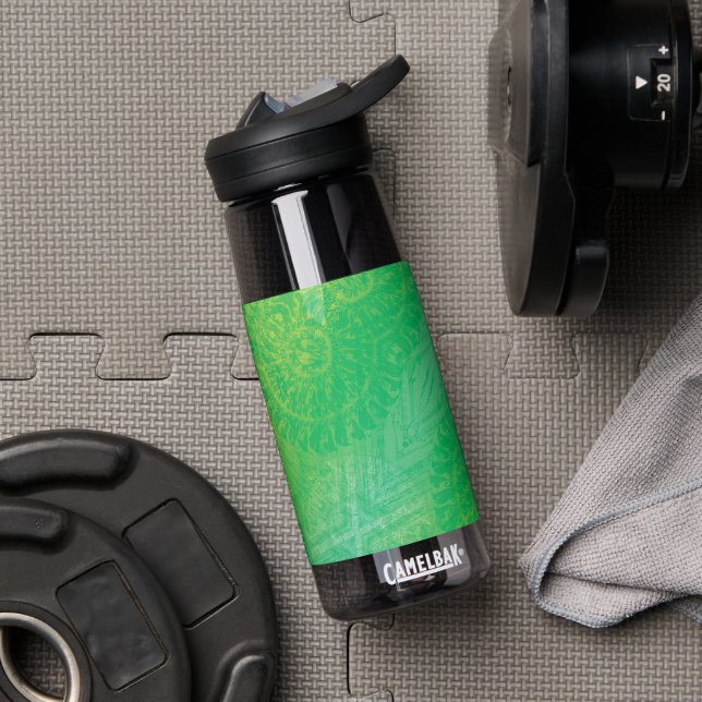 Bouteille D'eau Acceptation | Médaillons de saumons jaunes bleus (Enterrement de vie de garçon)