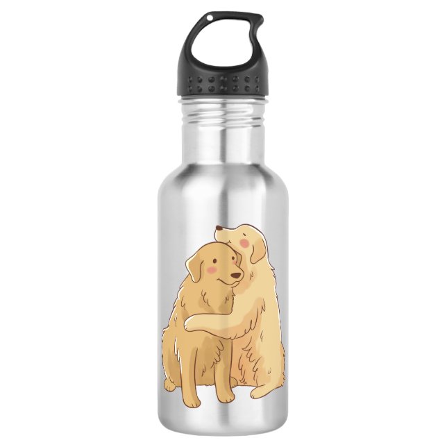 Bouteille D'eau Accroche de Golden Retriever (Devant)