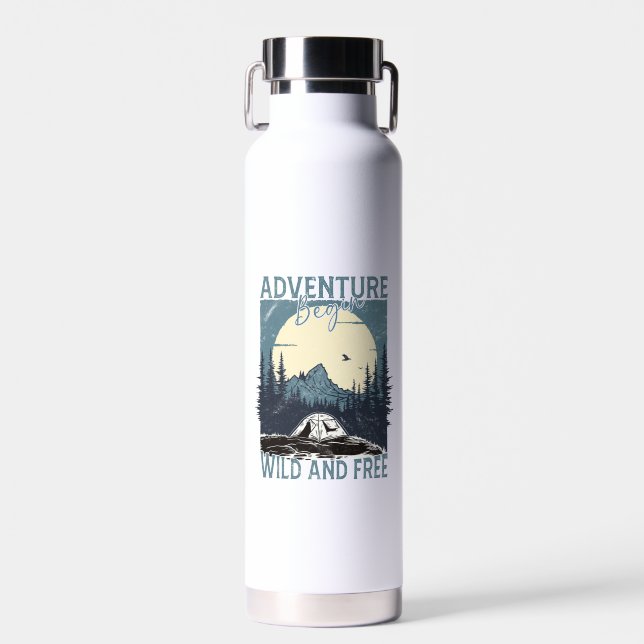 Bouteille D'eau Adventure Begin - Wild and Free (Avant)