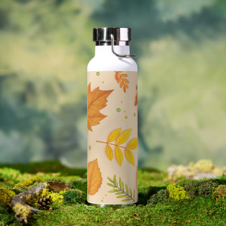 Bouteille D'eau "Aesthetic Autumn Leaves Pattern Water Bottle" 