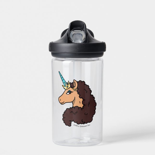 Bouteille D'eau Afro Unicorn | Divin (Avant)