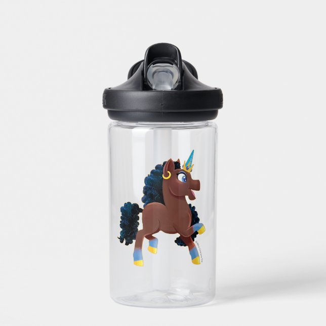 Bouteille D'eau Afro Unicorn | La magie (Avant)