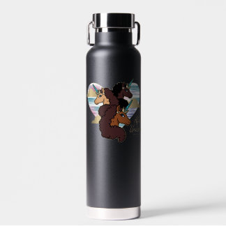 Bouteille D'eau Afro Unicorn Trio Coeur Design