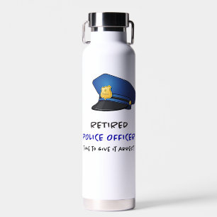 Bouteille D'eau Agent de police à la retraite