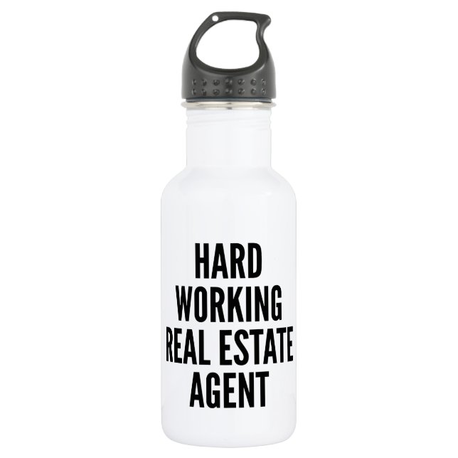 Bouteille D'eau Agent immobilier à travail difficile (Devant)