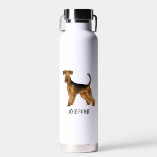 Bouteille D'eau Airedale Terrier Chien Mignon Bingley Terrier Et N