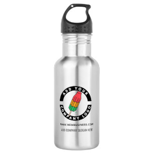 Bouteille D'eau Ajouter votre entreprise Logo Site Web Adresse Cow