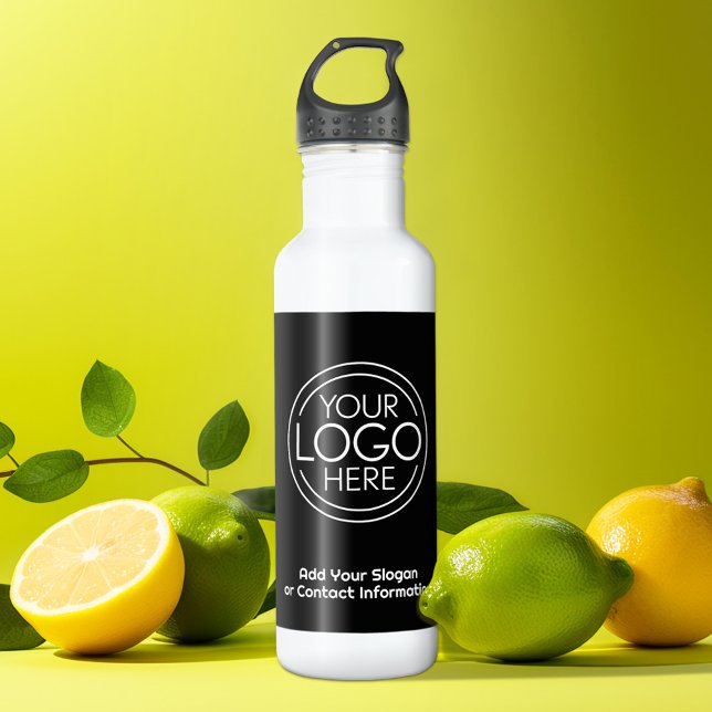 Bouteille D'eau Ajouter Votre Logo Entreprise Moderne Minimaliste (Personalized water bottle - add your logo)