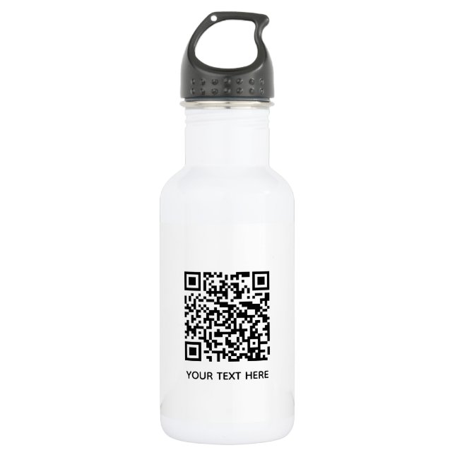 Bouteille D'eau Ajoutez votre propre texte de code QR Analyse Mini (Devant)