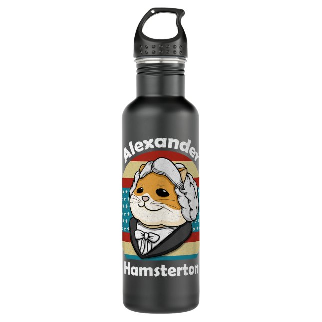 Bouteille D'eau Alexander Hamilton Retro Hamster Hamsterton (Devant)