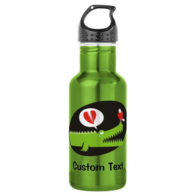 Bouteille d'eau Alligator amoureux (Devant)