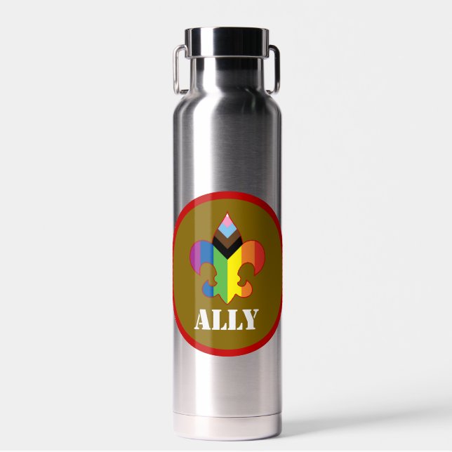 Bouteille d'eau Ally Progress Pride Fleur-de-Lis (Avant)