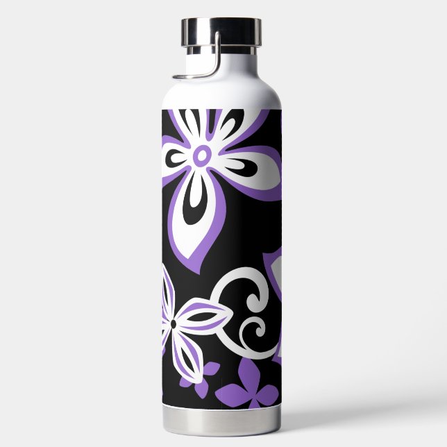 BOUTEILLE D'EAU ALOHA HAWAII (NOIR/LAVENDER) (Droite)