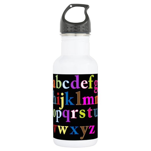Bouteille D'eau Alphabet (Devant)