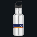 Bouteille D'eau Alta, Utah<br><div class="desc">Niché au sommet du canyon Little Cottonwood,  au coeur des montagnes Wasatch,  Alta est l'une des meilleures stations de ski du monde. Ce grand design vintage a un look rétro.</div>