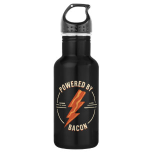 Bouteille D'eau Amateur de bacon rétro, design alimentaire drôle a