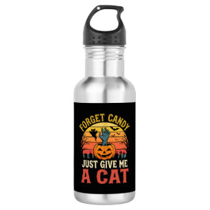 Bouteille D'eau Amateur de chat Halloween Oublier Bonbons Graphiqu