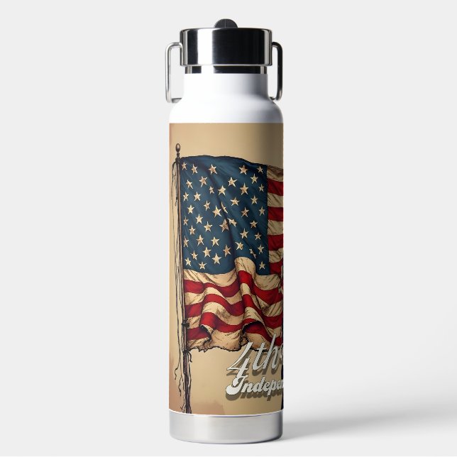 Bouteille D'eau Âme fière du 4 juillet (Salle de sport)