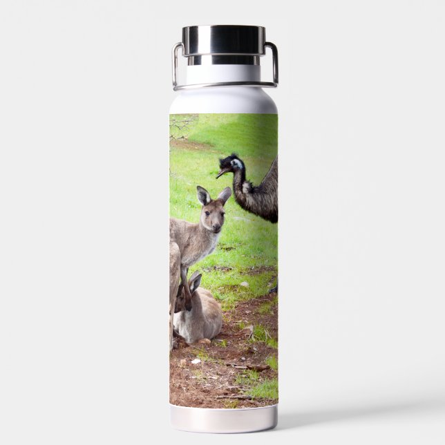 Bouteille D'eau "Amis Improbables : L'Amitié entre le Kangourou et (Arrière)