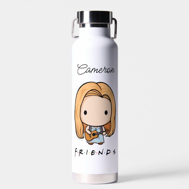 Bouteille D'eau AMIS™ | Phoebe Chibi | Ajouter Votre Nom (Avant)