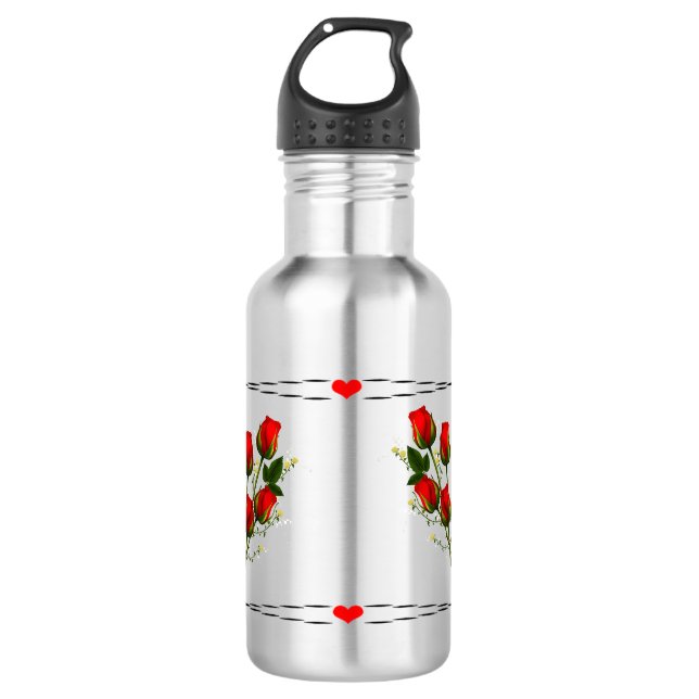 Bouteille D'eau Amour coeur valentin art (Devant)
