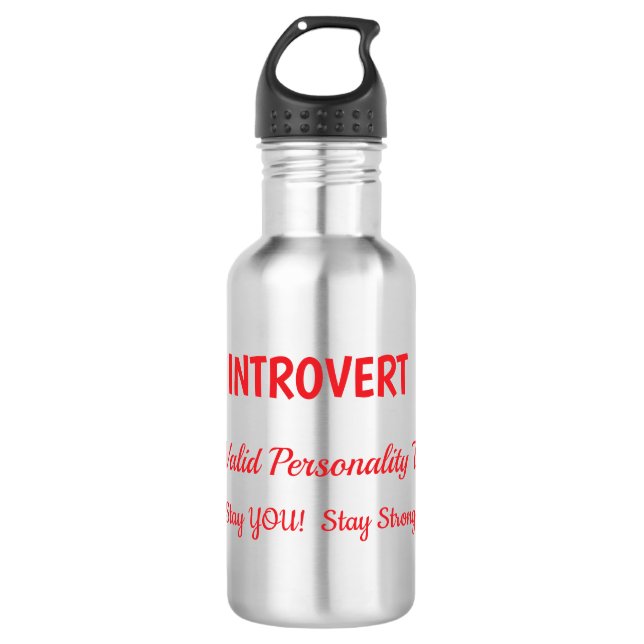 Bouteille D'eau Amour Introverti (Devant)