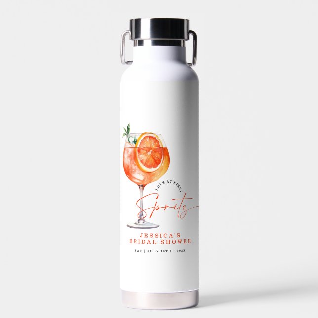 Bouteille D'eau Amour Moderne À Première Gorgée Fête de Mariage (Avant)