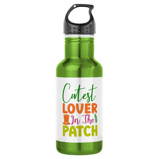 Bouteille D'eau Amoureux le plus mignon dans le patch-60836 (Devant)