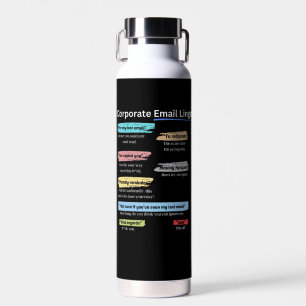 Bouteille D'eau Amusant Lingo d'e-mail d'entreprise