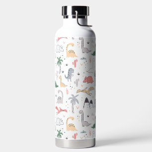 Bouteille D'eau Amusant Pastel Dinosaur Motif de scène