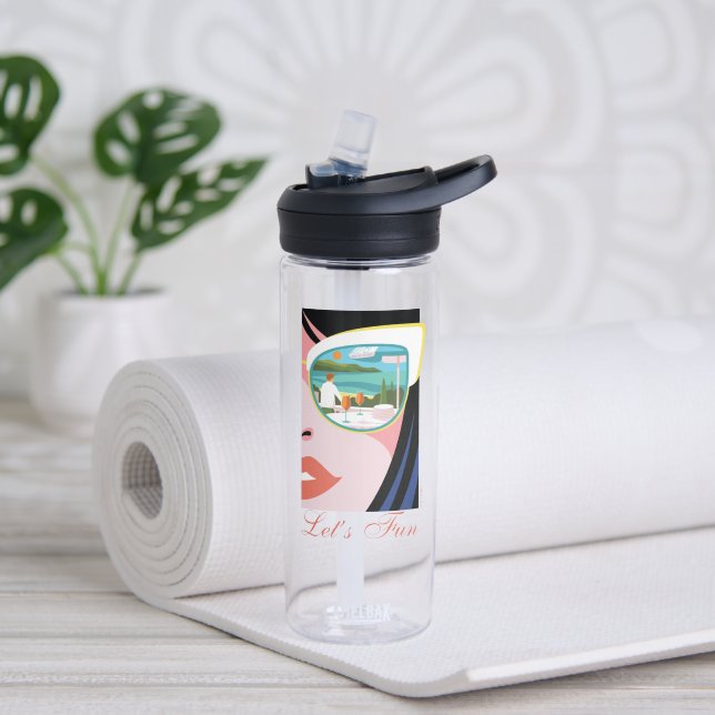 Bouteille D'eau Amusons-nous - Le Lotus Blanc (Yoga)
