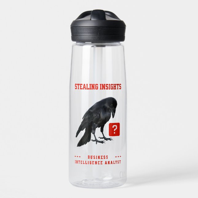 Bouteille D'eau Analyste en intelligence d'affaires Crow (Avant)