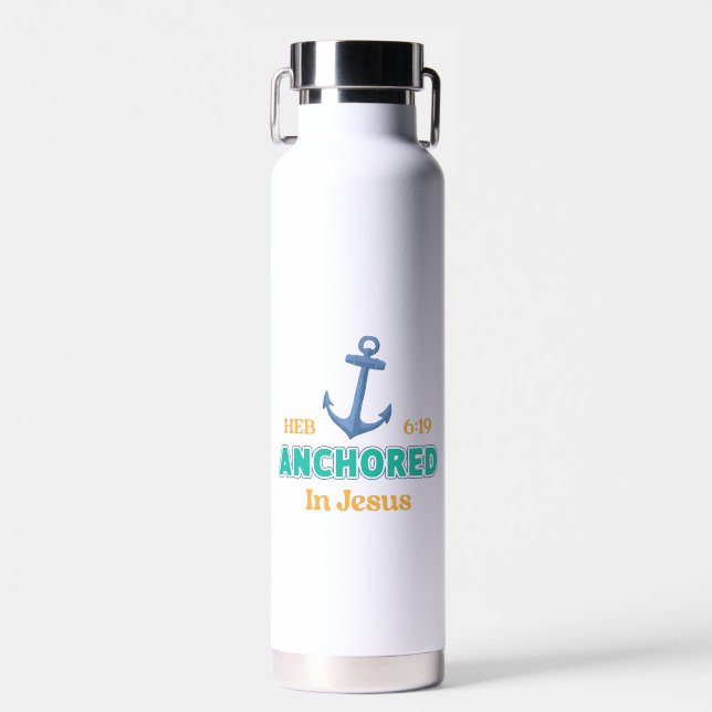 Bouteille D'eau Anchored in Christ Tumbler with Hebrews 6:19 (Avant)