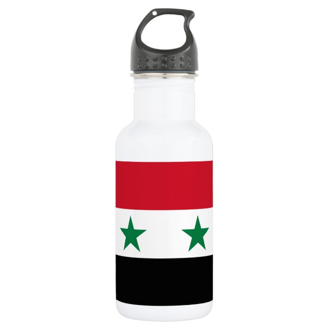 Bouteille D'eau Ancien drapeau de Syrie (Devant)