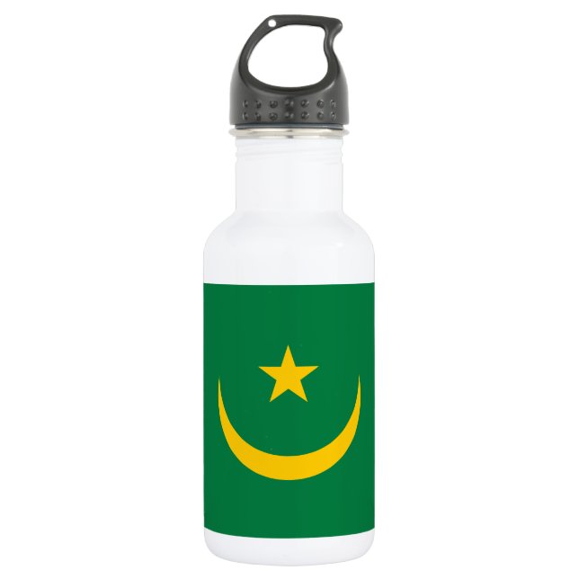 Bouteille D'eau Ancien drapeau mauritanien (Devant)