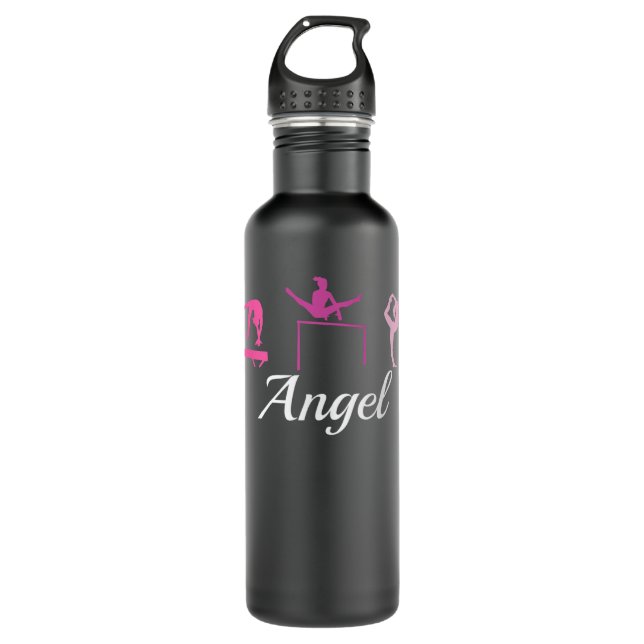 Bouteille D'eau Angel Nom Cadeau Gymnastique personnalisée T-Shirt (Devant)